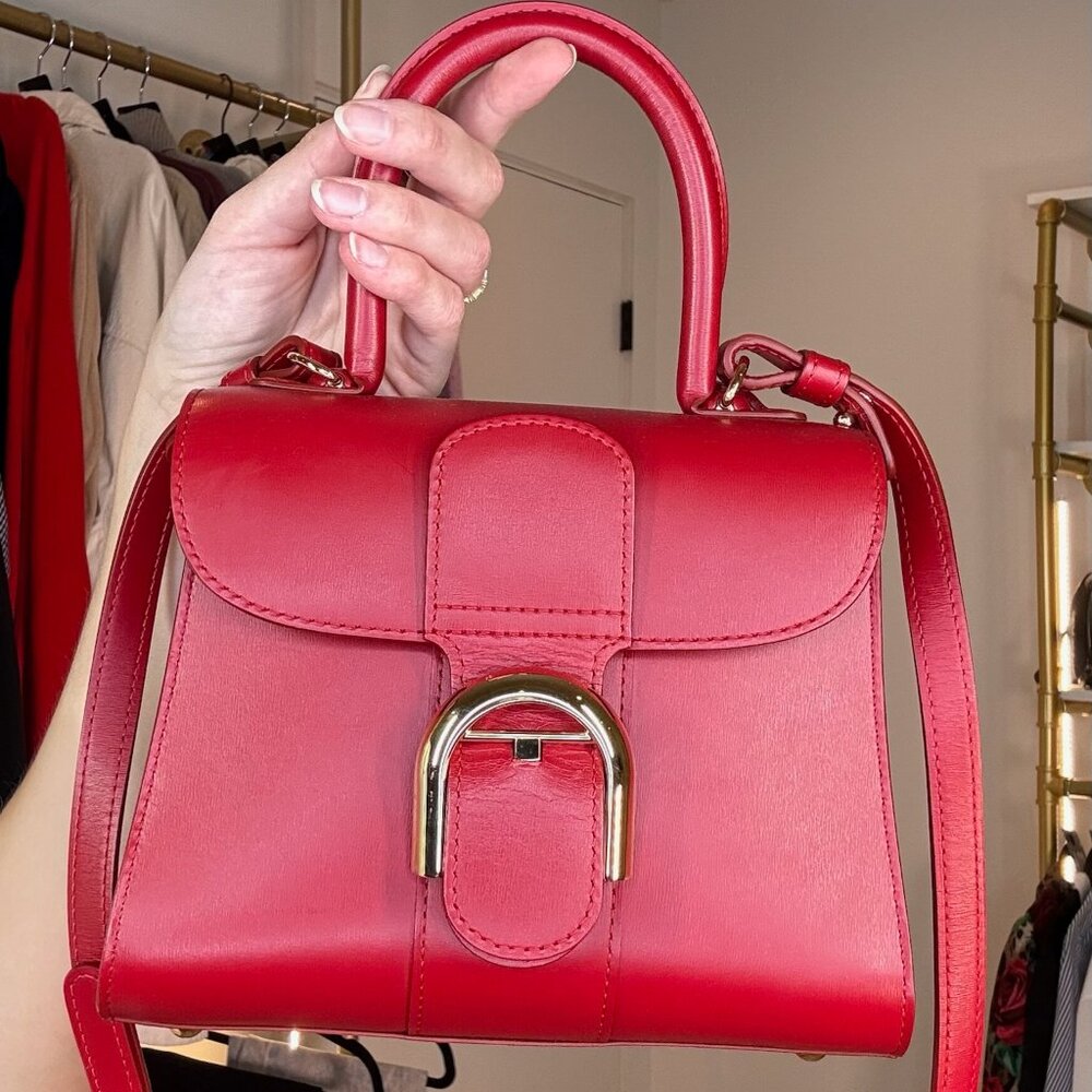 Delvaux Red Brilliant Mini Bag